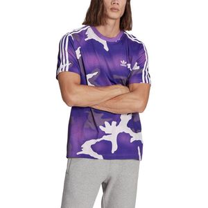 Adidas Originals Graphics Camo Allover Print Short Sleeve T-shirt Paars M Man