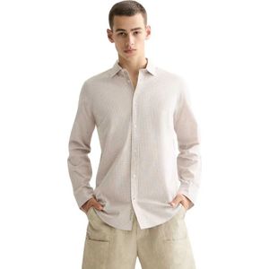 Scotch & Soda Micro Check Poplin Overhemd Met Lange Mouwen