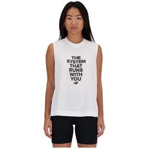 New Balance Shifted Heather Tech Graphic Mouwloos T-shirt