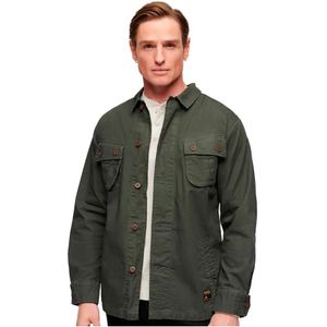 Superdry - M4010729A - Militair Jack - Donkergroen - Katoen - Lange Mouwen
