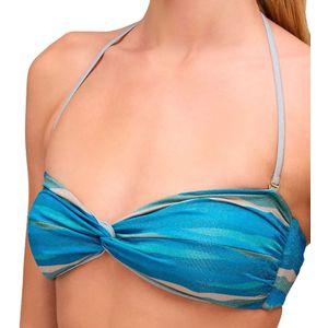 Sundek Quartz Abstract Wave Motif Band Bikinitop