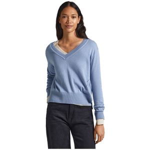 Pepe Jeans Donna V Neck Sweater Blauw S Vrouw