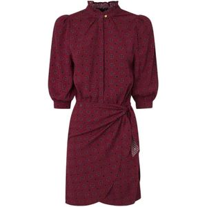 Pepe Jeansvoor vrouwen. PL953611 Picci jurk kastanjebruin (L), Casual, Granaatappel, Viscose