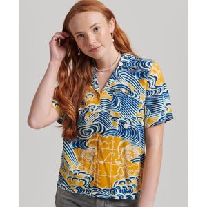 Superdry Vintage Beach Resort Shirt Blauw XS Vrouw