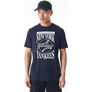 New Era Mlb Bball Stack Graphic New York Yankees T-shirt Met Korte Mouwen