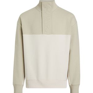 Calvin Klein Textured Debossed Half Zip Sweatshirt Groen XL Man