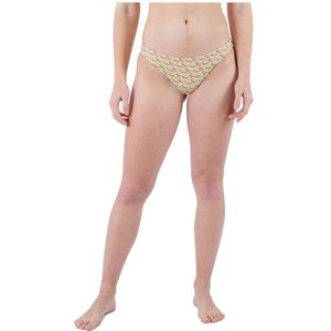 Hurley City Block Reversible Moderate Bikini Bottom Beige S Vrouw
