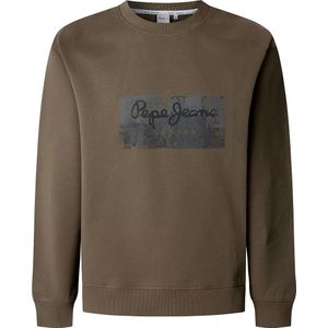 Pepe Jeansvoor mannen. PM582842 Dalter Crew sweatshirt groen (L), Casual, Katoen, Duurzaam