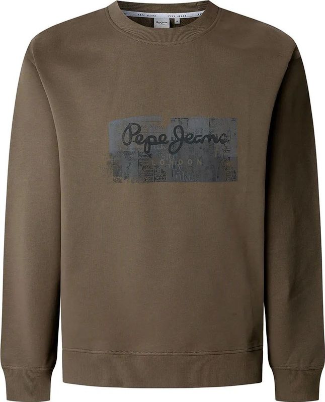 Pepe Jeansvoor mannen. PM582842 Dalter Crew sweatshirt groen (L), Casual, Katoen, Duurzaam