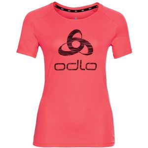 Odlo Essential Print Short Sleeve T-shirt Oranje XS Vrouw