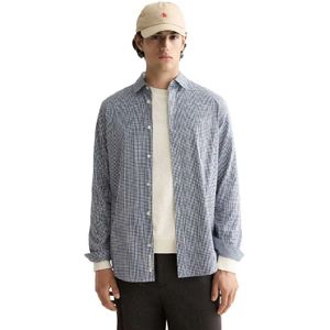 Scotch & Soda Micro Check Poplin Overhemd Met Lange Mouwen