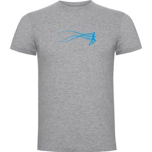 Kruskis Stella Run Short Sleeve T-shirt Grijs 2XL Man