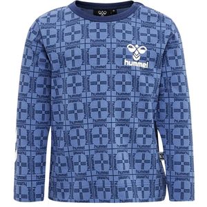 Hummel - Check - T-shirt - Lange Mouwen - Biologisch Katoen - All-over Print