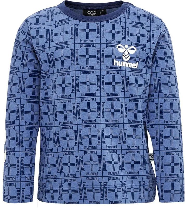 Hummel - Check - T-shirt - Lange Mouwen - Biologisch Katoen - All-over Print