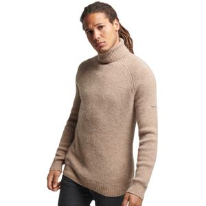 Superdry Studios Chunky Roll Neck Sweater Bruin L Man