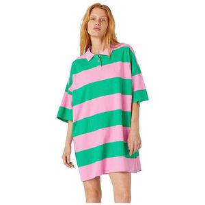 Wrangler Oversized Fit Short Sleeve Dress Groen,Roze M Vrouw