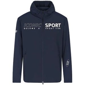 EA7voor mannen. 7M000597_AF13392 Marine Sportjasje (XXS), Casual, Sportief, Meerdere sporten, Polyester, Marineblauw