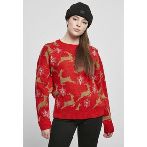 Urban Classics Oversized Christmaser Big Sweatshirt Rood 5XL Vrouw
