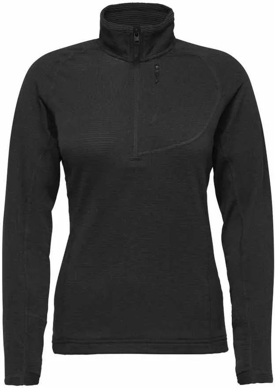 Black Diamond Coefficient LT - Fleece - Zwart - Dames - 1/4 Rits