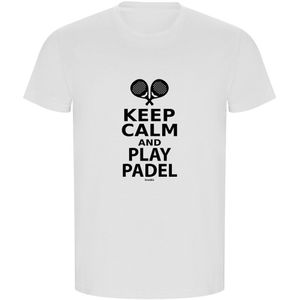 Kruskis Keep Calm And Play Padel Eco Short Sleeve T-shirt Wit 3XL Man