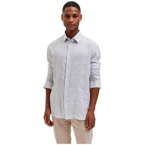 Selected Regular Kylian Linen Long Sleeve Shirt Wit 2XL Man