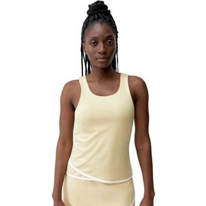 Born Living Yoga Smash Built-in Bra Medium-high Support Sleeveless T-shirt Geel S Vrouw