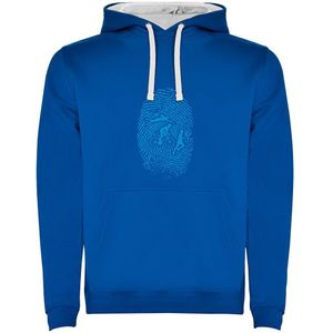 Kruskis Triathlon Fingerprint Two-colour Hoodie Blauw 3XL Man