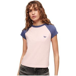 Superdry Essential Logo Raglan Short Sleeve T-shirt Roze S Vrouw