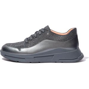 Fitflop - Freya Lace Up Low - Schoenen - Zwart - Kunstleer