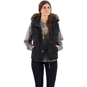 Superdry Everest Faux Fur Vest Zwart XS Vrouw