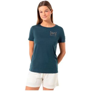 W LOGO LINES BIO J TEE - T-shirt - Groen - Merinowol - Ademend en Sneldrogend