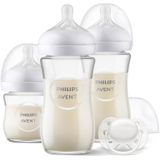 Philips Avent Natural Response Cristal Pack: 1 Cristal Baby Bottle 120ml + 2 Cristal Baby Bottles 240ml + 1 Ultra Soft Pacifier Transparant 0-6 Months