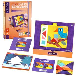 Mieredu Magnetic Tangram Beginning Kit Board Game Blauw