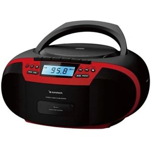 Sunstech Tragbares Radio CXUM54BTRD Bluetooth (AM, FM, Bluetooth), Radio, Rood