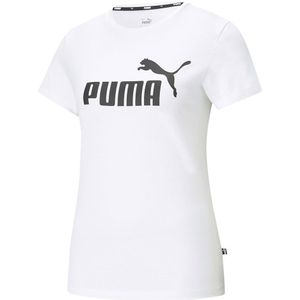 Puma Essential Logo Short Sleeve T-shirt Wit S Vrouw