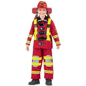 Viving Costumes Fire Woman Girl Custom Rood 7-9 Years