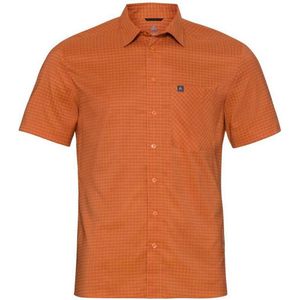 Odlo Chemise Mc Nikko Check Short Sleeve Shirt Oranje S Man
