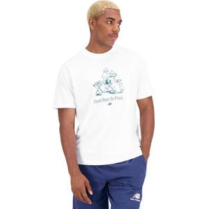 New Balance Essentials Cafe Grandpa Cotton Short Sleeve T-shirt Wit 2XL Man