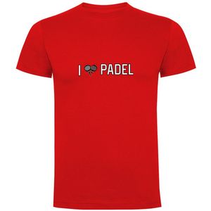 Kruskis I Love Padel Short Sleeve T-shirt Rood M Man