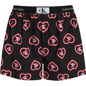Calvin Klein Traditional Shorts Pyjama Rood,Zwart S Vrouw