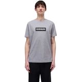 Napapijri - Box Logo SS - T-Shirt - Medium Grey Melange - Katoen