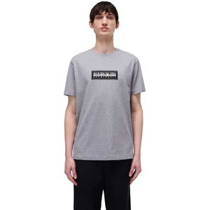 Napapijri - Box Logo SS - T-Shirt - Medium Grey Melange