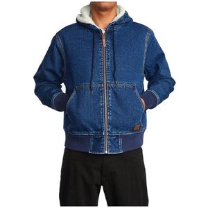 Rvca Chainmail Denim Jacket Blauw XL Man
