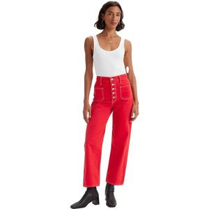 Levi´s ® Ribcage Patch Pocket Jeans Rood 26 / 29 Vrouw