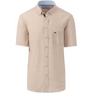 Fynch Hatton 14046001 Short Sleeve Shirt Beige M Man