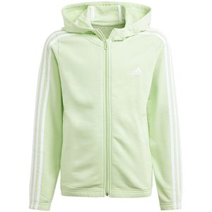 Adidas Essentials 3 Stripes Full Zip Sweatshirt Groen 11-12 Years Meisje