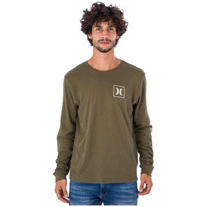 Hurley Evd One&solid Icon Long Sleeve T-shirt Bruin XL Man