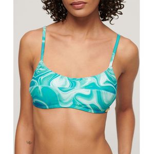 Superdry Print Bralette Bikini Top Blauw 2XS Vrouw