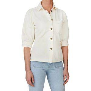 Pepe Jeans Macie Ecru Denim Overhemd Met Korte Mouwen