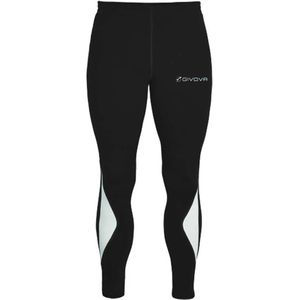 Givova - Legging - Technische Stof - Zwart - Reflecterend Logo